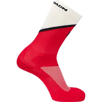 Dámské ponožky Salomon Pulse Crew LC2908300 - fiery red/vanilla ice/black 42-44