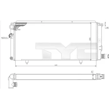 Chladič motoru Chladič, chlazení motoru TYC 726-0014-R