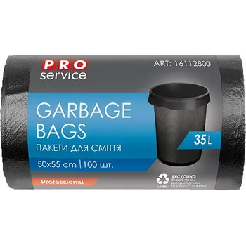 Pytle na odpadky Pro Service Pytle na odpadky černé 35 l 100 ks