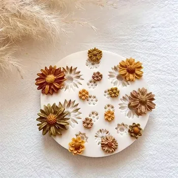 Výroba svíčky Forma silikonová - květy sedmikrásky a kopretiny (Forma na tvorbu dekorativních květů)