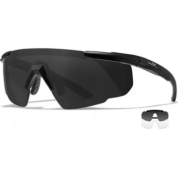Sluneční brýle Taktické brýle Wiley X Saber Advanced 317 kouřové / čiré, černé obroučky