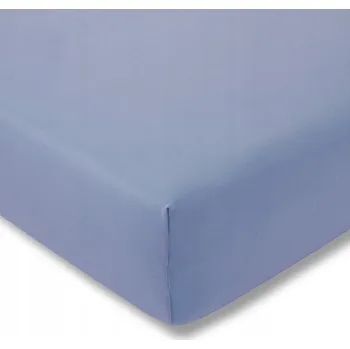 Prostěradlo Prostěradlo 140-160x200 cm na topper, žerzej s úpravou zwirn Estella světle modré s gumou