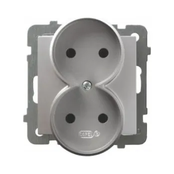 Elektrická zásuvka Elektrická Zásuvka Ospel stříbrná