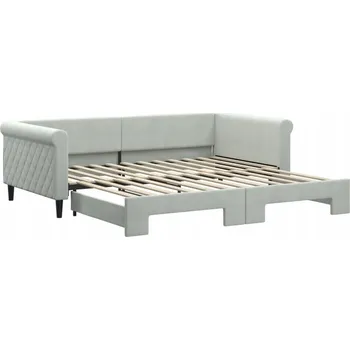 Pohovka Rozkládací lehátko/pohovka světle šedá 229 x 110 x 68 cm