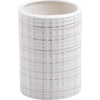 Kelímek na kartáčky AWD Interior Alize 7,5x11,2 cm bílý