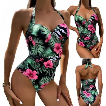 Dámské plavky ZEŠTÍHLUJÍCÍ JEDNODÍLNÉ PLAVKY DÁMSKÉ S PUSH UP EFEKTEM vel. L