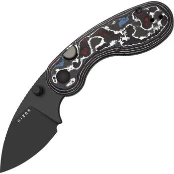 kapesní nůž Kizer Microbe M390, Matt DLC Ultra, Fat Carbon Ki2742A2