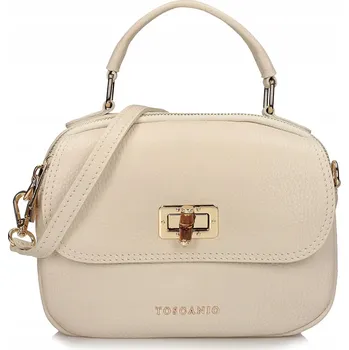 Kabelka Kabelka přes rameno z pravé kůže béžová