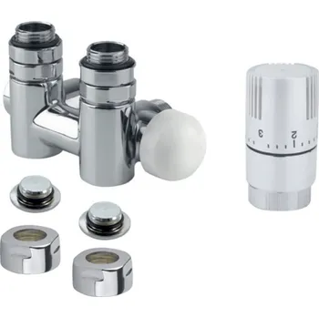 Isan Termostatická sada rohová středová pravá bílá na měď TERMSADA137R