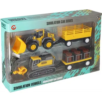 autíčko BAGRY HRAČKY pro děti STAVEBNÍ Vozidla MEGA CREATIVE auta SADA