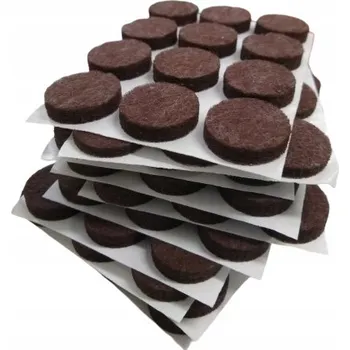 Podložka pod nábytek Filcové podložky pod nohy židlí a nábytku, hnědé, kulaté, 120 ks, tloušťka 5 mm