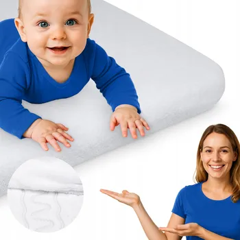 Prostěradlo Prostěradlo Manufaktura Materacy šedé froté 86x50 cm s gumou do postýlky