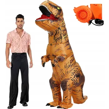 Karnevalový kostým VELKÝ NAFUKOVACÍ KOSTÝM TYRANNOSAURUS REX PRO DOSPĚLÉ, PŘEVLEK XL