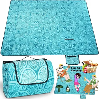 Pikniková deka PIKNIKOVÁ DEKA PODLOŽKA NA PLÁŽ KEMPINK LOUKU 200X200 S OBALEM TŘÍVRSTVÁ