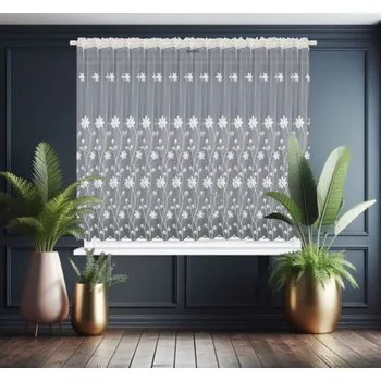 Záclona Fliying Hotová záclona s květinami L 105 WB, 400x150 cm