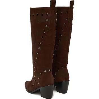 Dámské kozačky DeeZee dámské kozačky nad koleno na sloupkovém podpatku, velikost 37