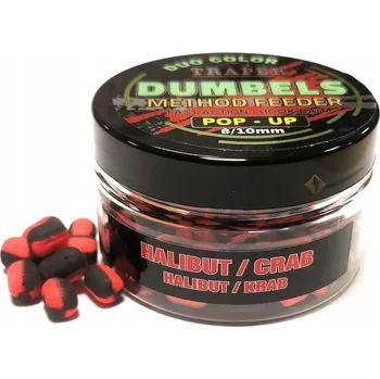 Boilies Plovoucí boilies Dumbels Traper Pop-Up Color 8-10mm 30g Příchuť Halibut/Krab