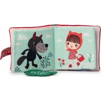 Hračka pro nejmenší LILLIPUTIENS Měkká mini multifunkční knížka se silikonovým kousátkem