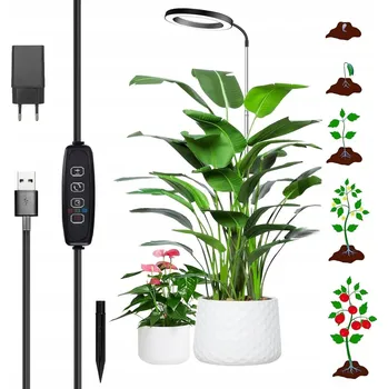 Osvětlení pro růst rostliny LED lampa pro pěstování rostlin, plné spektrum světla pro květiny, nastavitelná