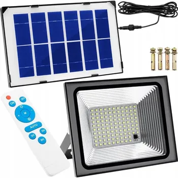 Solární Lampa LED Pouliční Svítidlo Reflektor Halogen 50W Solární Panel