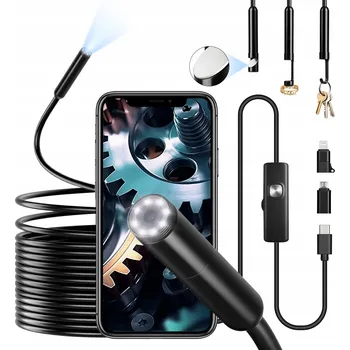 Zabezpečení domácnosti INSPEKČNÍ KAMERA pro telefon IPHONE ANDROID ENDOSKOP 3M PROFESSIONAL
