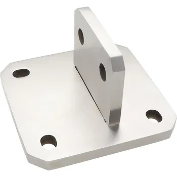 Zábradlí příruba k vypalovaným sloupkům, nerezová - kotvící příruba, šířka 100 mm, výška 8 mm, 4 otvory