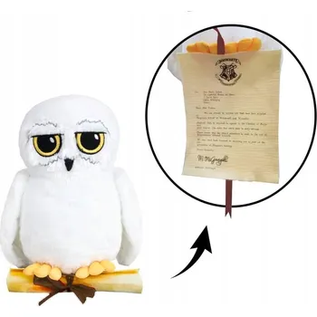 plyšák PLYŠÁK HARRY POTTER SOVA HEDVIKA S DOPISOM Z BRADAVIC 25 CM