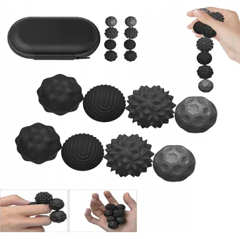 Hračka pro nejmenší HRAČKA ANTISTRESOVÁ MAGNETICKÁ SENZORICKÁ KULIČKA ZE SILIKONU SADA 8 KS