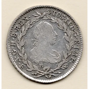 Mincovna Kremnica Josef II. – 20 krejcar 1782 B Kremnica