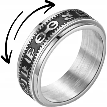 Prsten STŘÍBRNÝ PRSTÝNEK ANTISTRESOVÝ OTOČNÝ TIBETSKÝ VELIKOST 16