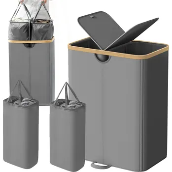 Koš na prádlo Koš na prádlo 150 l, 2komorový třídič s víkem, skládací