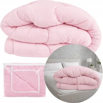 přikrývka ZIMNÍ PŘIKRÝVKA 160x200cm RÓŻOWA TEPLÁ FLEECE MĚKKÁ A KVALITNĚ ZPRACOVANÁ