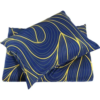 Bytový textil HW Logistic s.r.o. Rikita Basic prodloužené modré modré 140 x 220, 70 x 90 cm zipový uzávěr