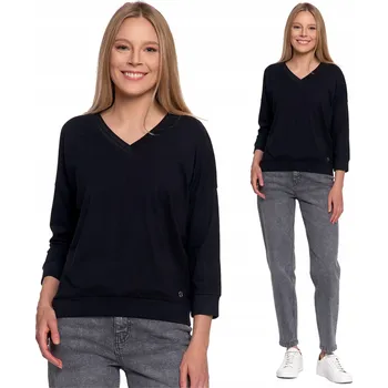 Dámská halenka Dámská bavlněná halenka s výstřihem do V, dlouhý rukáv, klasický střih MORAJ XXL