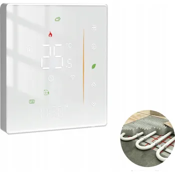 Termostat Chytrý termostat WIFI Tuya Programovatelné podlahové topení BÍLÝ