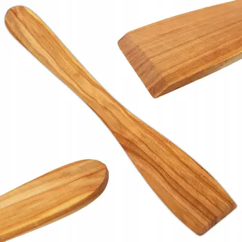 Malířská špachtle Dřevěná kuchyňská ŠPACHTLE na teflonové pánve, Stěrka, třešeň, 29 Cm