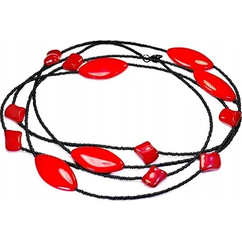 Náhrdelník Kiara Náhrdelník Korálky Červené Dlouhý Jablonex