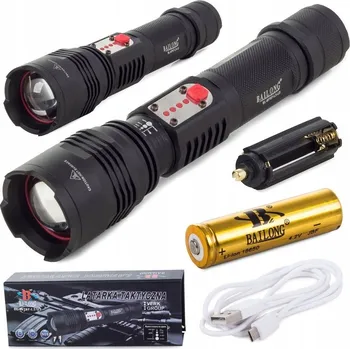 VÝKONNÁ vojenská svítilna CREE LED USB XML-L T6 POWER BANK