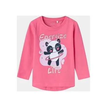 Name it dětské tričko s dlouhým rukávem bavlna růžové, velikost 80