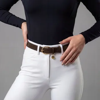 Opasek Semišový jezdecký popruh GALOP WEAR prémiové kvality - 95 cm