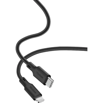 Datový kabel YENKEE kabel YCU 635 BK SILIC USB-C - Lightning, MFi, 1.5m, černá