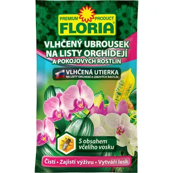 Hnojivo ubrousek vlhčený na listy orchidejí+pok.rostlin 6g FLORIA