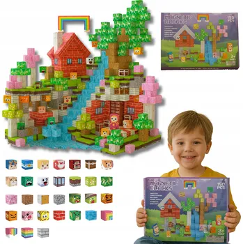 ostatní stavebnice STAVEBNICE KOSTKY MINECRAFT 150 DÍLKŮ PRO DĚTI MONTESSORI 3+