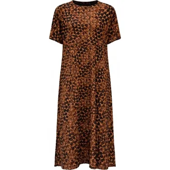 Dámské šaty Šaty Dámské s geometrickým vzorem, italské, hnědé