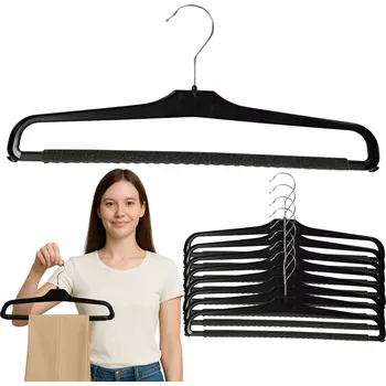 Ramínko Šatní ramínko plastový Kroton černý