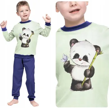 Chlapecké pyžamo Dětské pyžamo, dvoudílné, s dlouhým rukávem, bavlněné - Medvídek PANDA, velikost 86