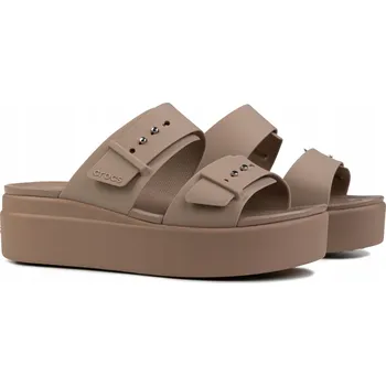 Dámské sandále Hnědé nazouváky na platformě Crocs Brooklyn Low Wedge Sandal 207431-2Q9 Velikost: 41/42