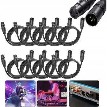 Napájecí kabel PRODLUŽOVACÍ JACK 1m Audio Prodlužovací kabel Dlouhý 10 Ks