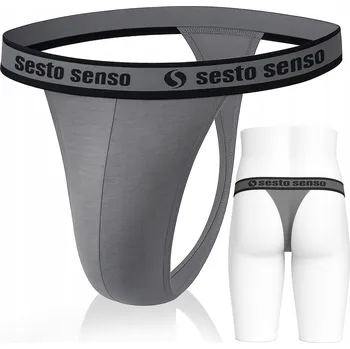 Kalhotky TANGA PÁNSKÉ slipy bavlněné sexy odvážné s ozdobnou gumou Tanga *S