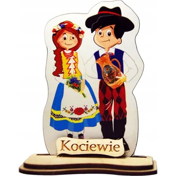 Obraz Dřevěný kociewski pár na podstavci